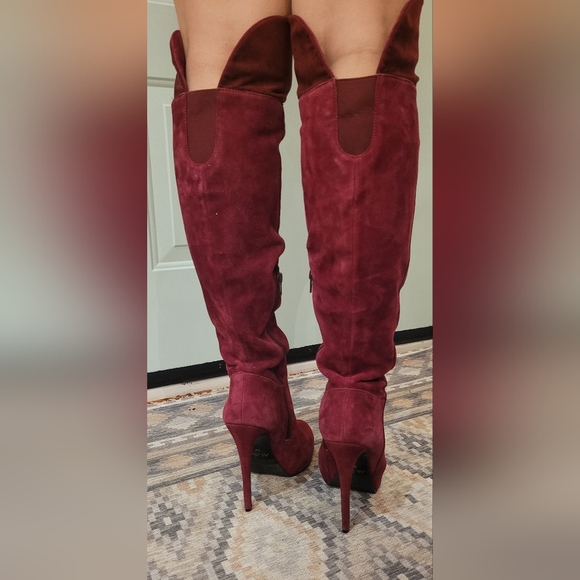 Aldo Wine-Burgundy over-the-knee high boots, size 7 - Picture 9 of 9